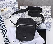 	 Dior Black Oblique Pixel Crossbody Bag 14.5×18×6cm - 1