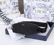 	 Dior Black Oblique Pixel Crossbody Bag 14.5×18×6cm - 4