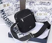 	 Dior Black Oblique Pixel Crossbody Bag 14.5×18×6cm - 2