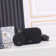 Dior Mini Safari With Money Pocket Black Bag 12×19×3.5cm - 1