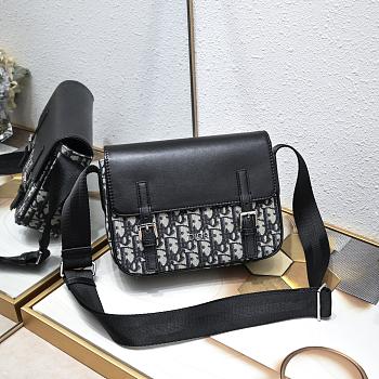 	 Dior Explorer Messenger Black Oblique Bag 23x19x8CM