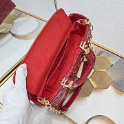 Dior Lady D-Joy Bag Patent Red 26*6*14cm - 4