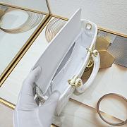 Dior Lady D-Joy Bag Patent White 26*6*14cm - 4