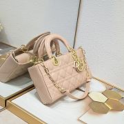 Dior Lady D-Joy Bag Patent Pink 26*6*14cm - 3