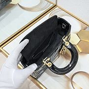 Dior Lady D-Joy Bag Patent Black 22*6*12cm - 5