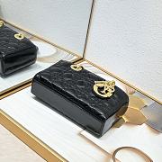 Dior Lady D-Joy Bag Patent Black 22*6*12cm - 3