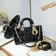 Dior Lady D-Joy Bag Patent Black 26*6*14cm - 1