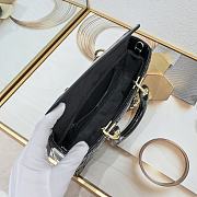 Dior Lady D-Joy Bag Patent Black 26*6*14cm - 5