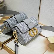 Dior Montaigne Grey Oblique Bag 17.5x11.5x5cm - 3