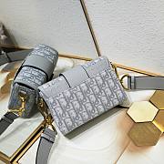 Dior Montaigne Grey Oblique Bag 17.5x11.5x5cm - 2