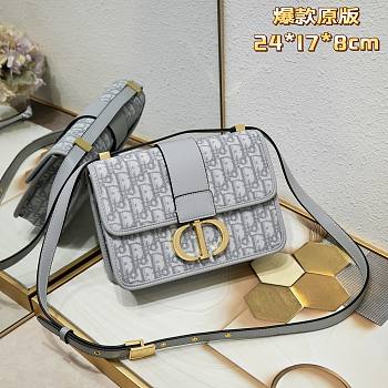 Dior Montaigne Grey Oblique Bag 24*17*8cm