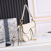 Dior Saddle Bag with Strap White 25.5*20*6.5cm - 5