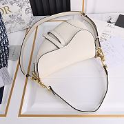 Dior Saddle Bag with Strap White 25.5*20*6.5cm - 4