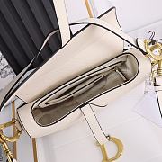 Dior Saddle Bag with Strap White 25.5*20*6.5cm - 2