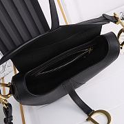 Dior Saddle Bag with Strap Black Gold 25.5*20*6.5cm - 5