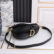 Dior Saddle Bag with Strap Black Gold 25.5*20*6.5cm - 3