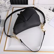 Dior Saddle Bag with Strap Black Gold 25.5*20*6.5cm - 2