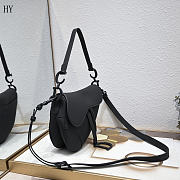 Dior Saddle Bag with Strap Black 25.5*20*6.5cm - 3