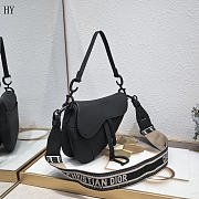 Dior Black Ultra Matte Saddle Satchel 25.5 x 20 x 6.5cm - 4