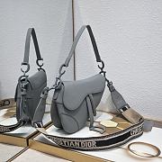 Dior Grey Ultra Matte Saddle Satchel  25.5 x 20 x 6.5cm - 4