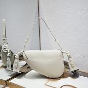 Dior White Ultra Matte Saddle Satchel 25.5 x 20 x 6.5cm - 3