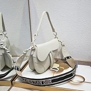 Dior White Ultra Matte Saddle Satchel 25.5 x 20 x 6.5cm - 2