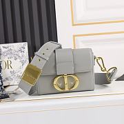 	 Dior Montaigne Box Bag Grey 17.5*11.5*5cm - 1