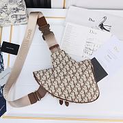 Dior Cactus Jack Oblique Jacquard Saddle Bag Coffee - 20x28.6x5cm - 3