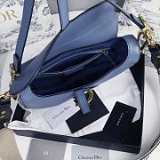 Dior Saddle Bag with Embroidered Strap Blue 25.5*20*6.5cm - 5