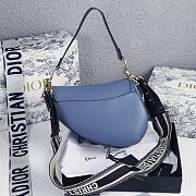 Dior Saddle Bag with Embroidered Strap Blue 25.5*20*6.5cm - 3