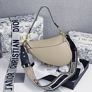 Dior Saddle Bag with Embroidered Strap Beige 25.5*20*6.5cm - 2