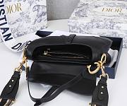 Dior Saddle Bag with Embroidered Strap Black 25.5*20*6.5cm - 5