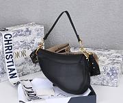 Dior Saddle Bag with Embroidered Strap Black 25.5*20*6.5cm - 3