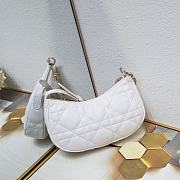 Dior CD Lounge Bag White Supple Macrocannage 27*16cm - 2