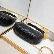 Dior CD Lounge Bag Black Supple Macrocannage 27*16cm - 5