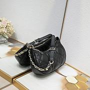 Dior CD Lounge Bag Black Supple Macrocannage 27*16cm - 4