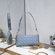 Lady Dior Pouch with Chain Cloud Blue 27×12×5cm - 1