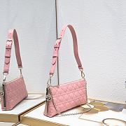 Lady Dior Pouch with Chain Pink 27×12×5cm - 2