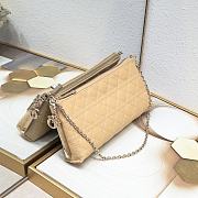 	 Lady Dior Pouch with Chain Beige 27×12×5cm - 4