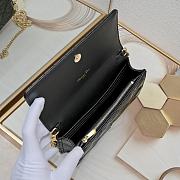 Dior Caro Pouch With Chain Black 20 x 11.5 x 3.5cm - 5