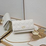 Dior Caro Pouch With Chain White 20 x 11.5 x 3.5cm - 1