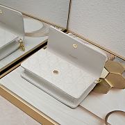 Dior Caro Pouch With Chain White 20 x 11.5 x 3.5cm - 3