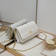 Dior Caro Pouch With Chain White 20 x 11.5 x 3.5cm - 2