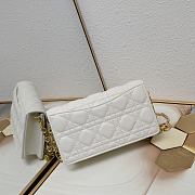 Dior Caro Pouch With Chain White 20 x 11.5 x 3.5cm - 4