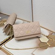 Dior Caro Pouch With Chain Pink 20 x 11.5 x 3.5cm - 1