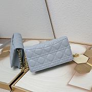 Dior Caro Pouch With Chain Blue 20 x 11.5 x 3.5cm - 4