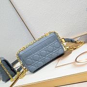 Dior Caro Blue Bag 21-13-8CM - 3