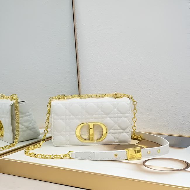 Dior Caro White Bag 21-13-8CM - 1