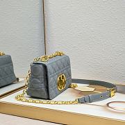 Dior Caro Grey Bag 21-13-8CM - 4