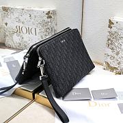 Dior Black Oblique Canvas Clutch Bag 30x20x2.5cm - 3